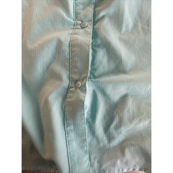 Columbia PFG Vented Short Sleeve Button Down Shirt Mens Sz 2 XL Mint Green - Picture 5 of 8